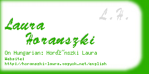 laura horanszki business card